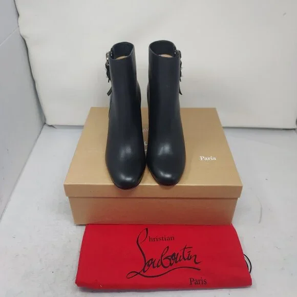 Christian Louboutin Black Ziptotal Black Ankle Boot - Picture 8 of 13